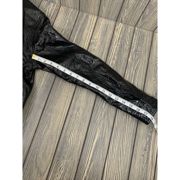 7 FOR ALL MANKIND Women Leather Jacket Biker Coat AN9335L152 Black XS Luxe Lamb - Picture 6 of 10